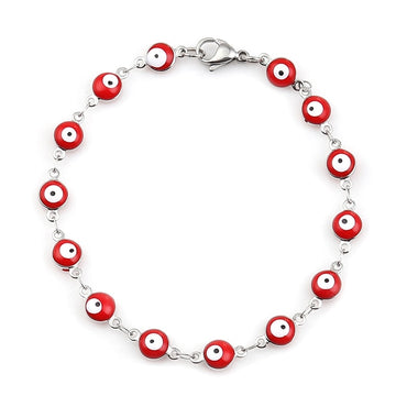Beautiful 304 Stainless Steel Bracelets For Women Turkish eye Multicolor Evil Eye Bracelets Enamel Jewelry Gifts brace, 1 Piece daiiibabyyy
